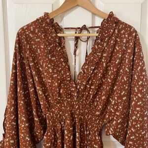 Vici Collection Smocked Ruffled Jumpsuit